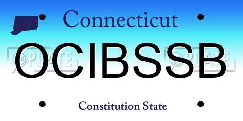 OCIBSSB Connecticut License Plate
