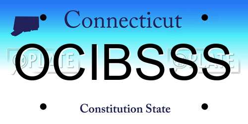 OCIBSSS Connecticut License Plate