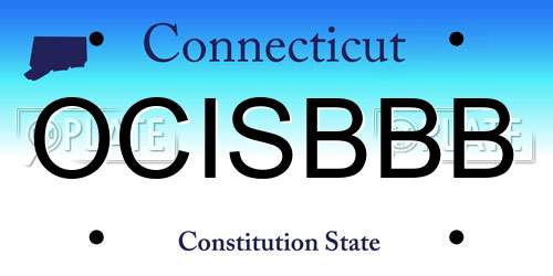 OCISBBB Connecticut License Plate