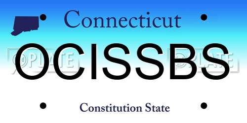 OCISSBS Connecticut License Plate