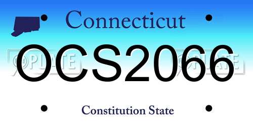 OCS2066 Connecticut License Plate