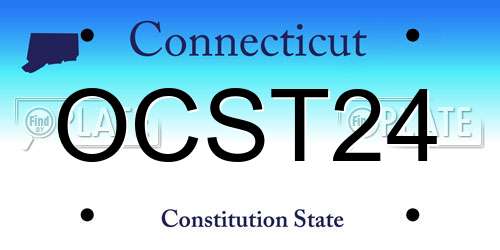 OCST24 Connecticut License Plate