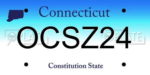 OCSZ24 Connecticut License Plate