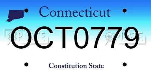 OCT0779 Connecticut License Plate