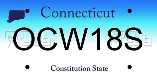 OCW18S Connecticut License Plate