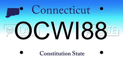 OCWI88 Connecticut License Plate