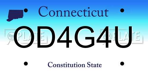 OD4G4U Connecticut License Plate