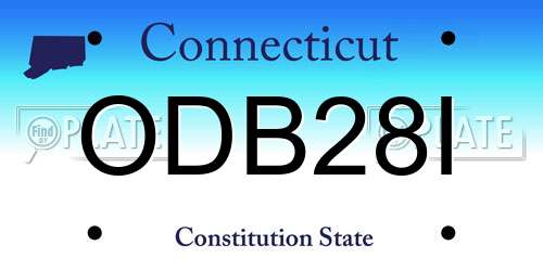 ODB28I Connecticut License Plate