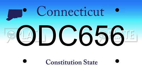 ODC656 Connecticut License Plate