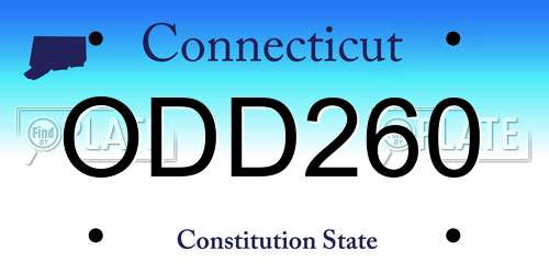 ODD260 Connecticut License Plate