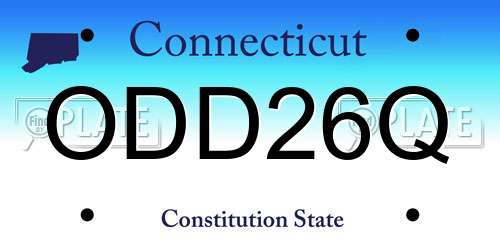ODD26Q Connecticut License Plate