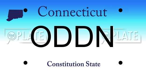 ODDN Connecticut License Plate