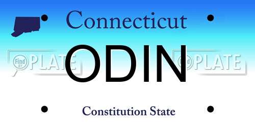 ODIN Connecticut License Plate