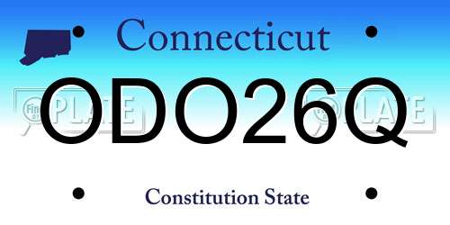 ODO26Q Connecticut License Plate