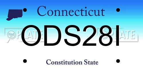 ODS28I Connecticut License Plate