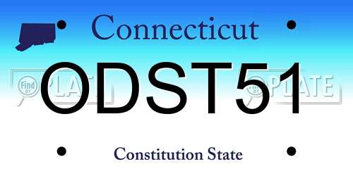 ODST51 Connecticut License Plate