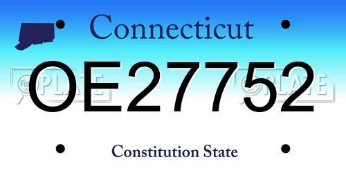 OE27752 Connecticut License Plate