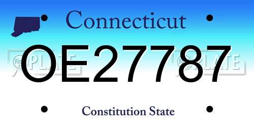 OE27787 Connecticut License Plate
