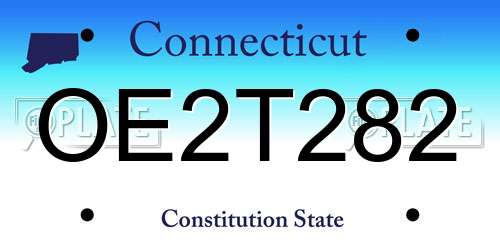 OE2T282 Connecticut License Plate