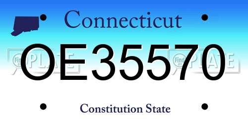 OE35570 Connecticut License Plate
