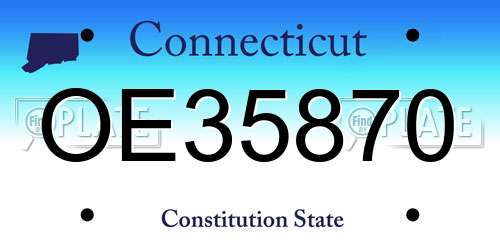 OE35870 Connecticut License Plate