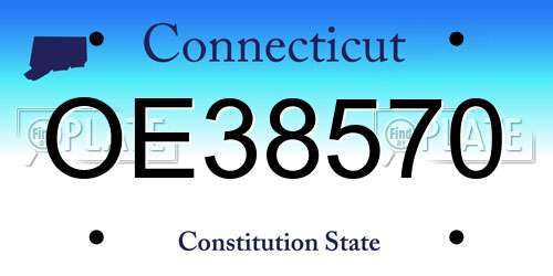 OE38570 Connecticut License Plate