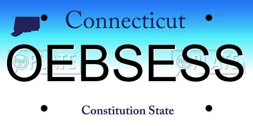 OEBSESS Connecticut License Plate