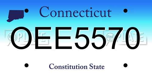 OEE5570 Connecticut License Plate