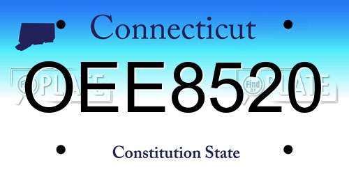 OEE8520 Connecticut License Plate