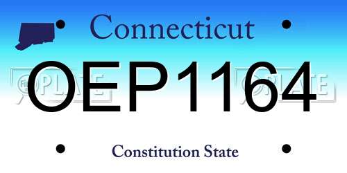OEP1164 Connecticut License Plate