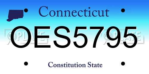 OES5795 Connecticut License Plate