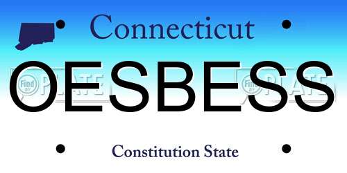 OESBESS Connecticut License Plate