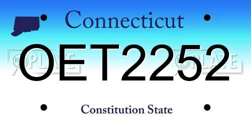 OET2252 Connecticut License Plate