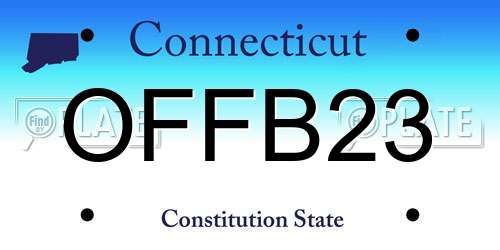 OFFB23 Connecticut License Plate