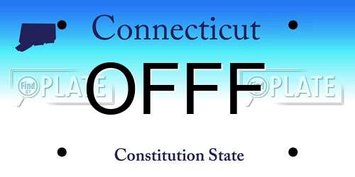 OFFF Connecticut License Plate