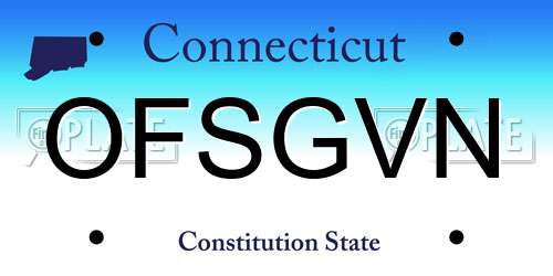 OFSGVN Connecticut License Plate
