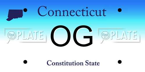 OG Connecticut License Plate