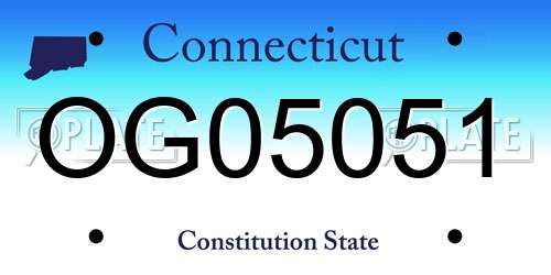 OG05051 Connecticut License Plate