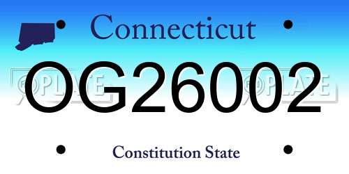 OG26002 Connecticut License Plate