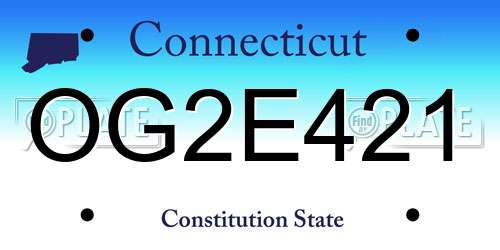 OG2E421 Connecticut License Plate