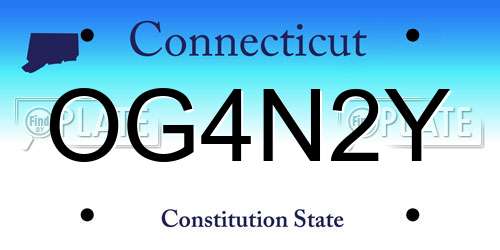 OG4N2Y Connecticut License Plate