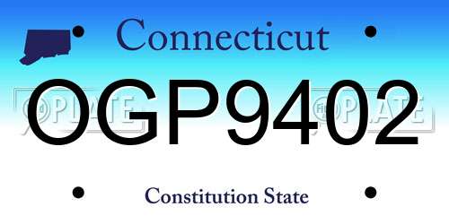 OGP9402 Connecticut License Plate