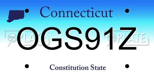 OGS91Z Connecticut License Plate