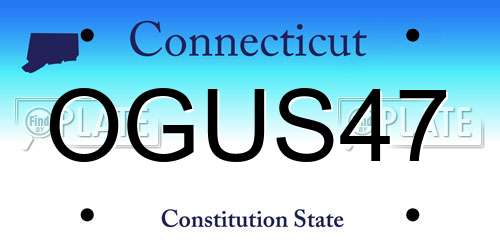 OGUS47 Connecticut License Plate