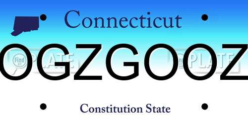 OGZGOOZ Connecticut License Plate