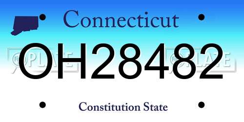 OH28482 Connecticut License Plate