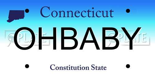 OHBABY Connecticut License Plate