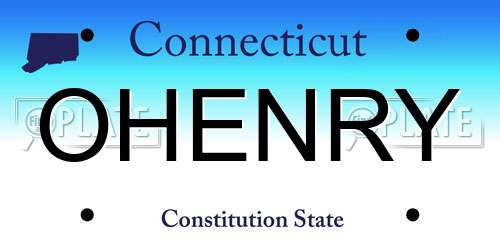 OHENRY Connecticut License Plate