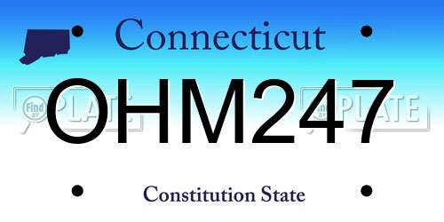 OHM247 Connecticut License Plate