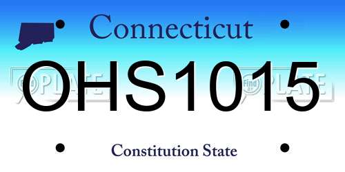 OHS1015 Connecticut License Plate